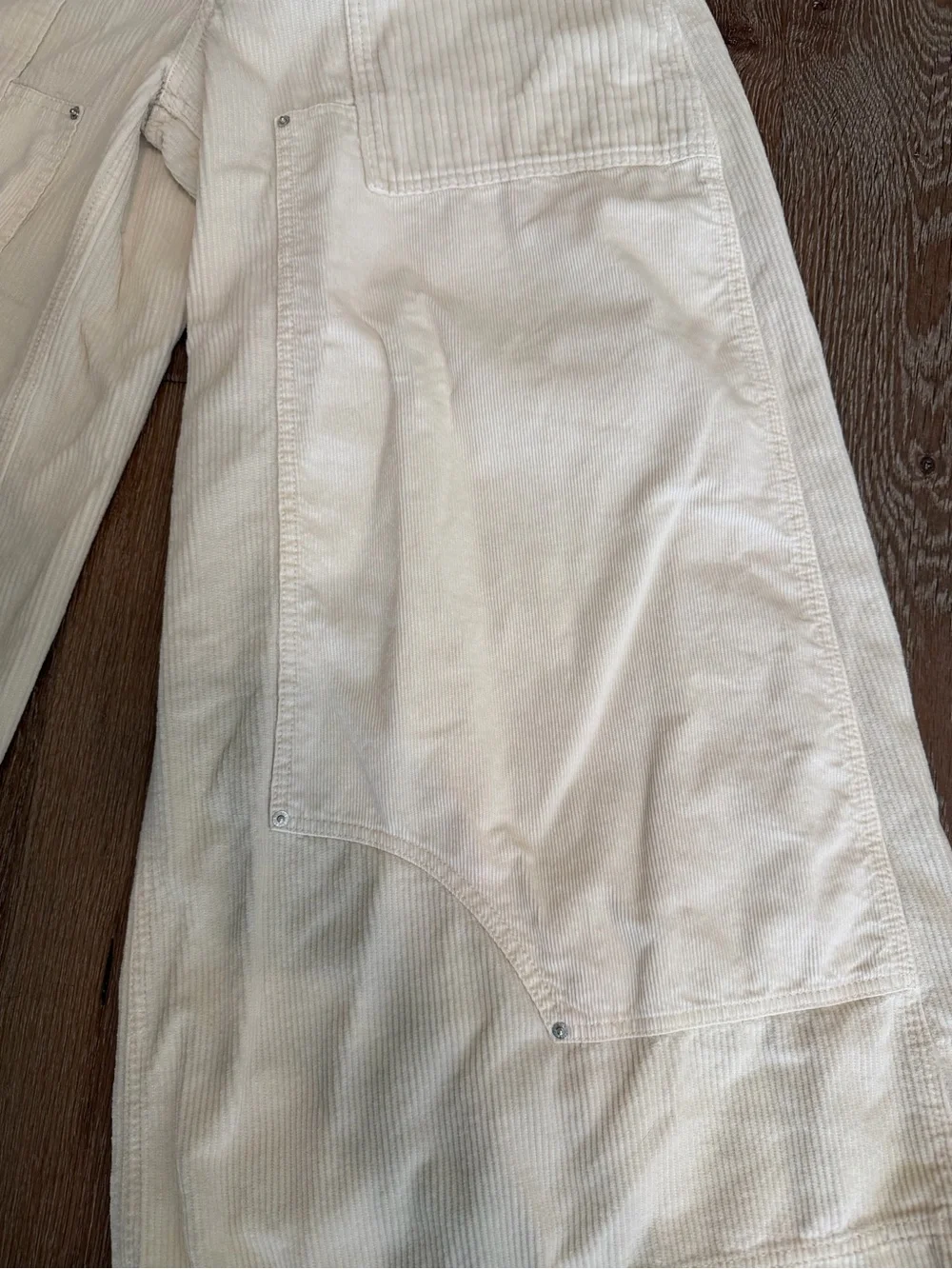 BDG Urban Outfitters Cream Corduroy Wide Leg Baggy Pants Womens 10 Cool Girl